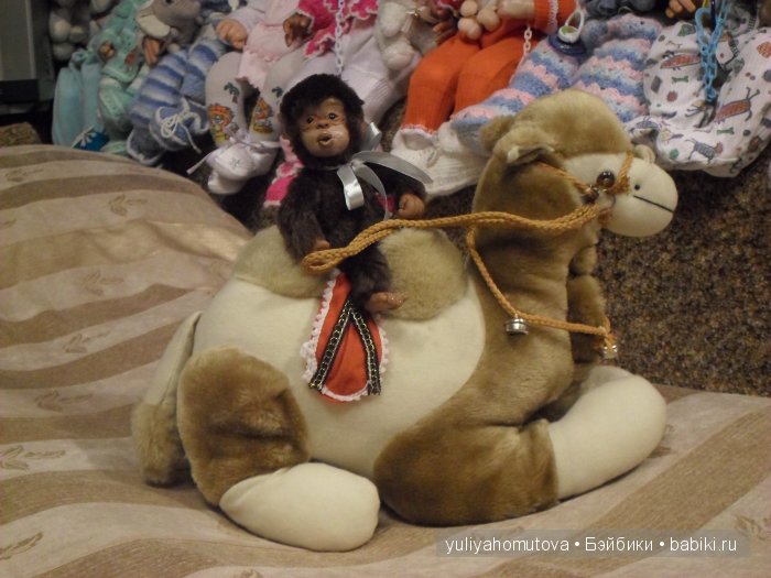 Юный Шишок и обезьянки. Авторские куклы ручной работы