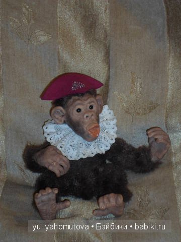 Юный Шишок и обезьянки. Авторские куклы ручной работы