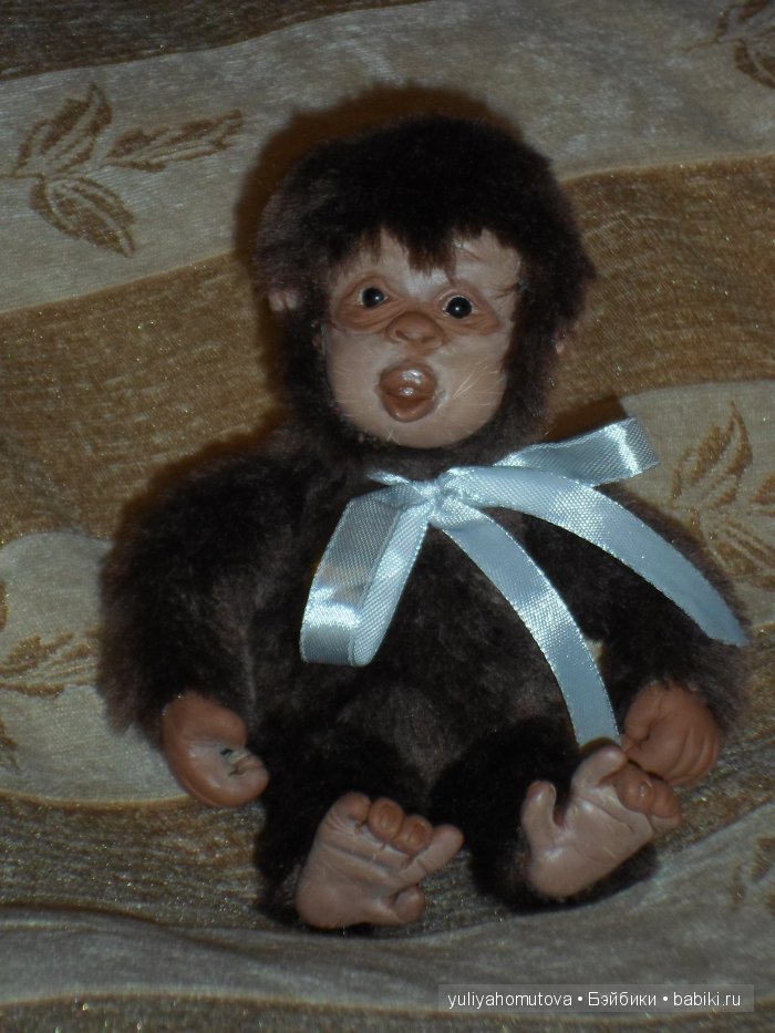 Юный Шишок и обезьянки. Авторские куклы ручной работы