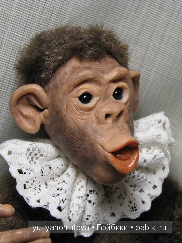 Юный Шишок и обезьянки. Авторские куклы ручной работы