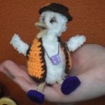 Гадкий утёнок и 2 котёнка. Игрушки вязанные крючком