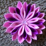 Мастер-класс МК "Объёмная хризантема канзаши"