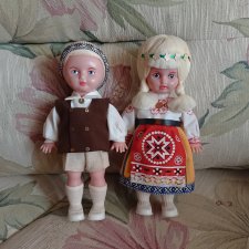 Куклы винтажные в национальных костюмах Эстонии (Salvo)