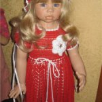 Комплект: вязаное платье и шляпка