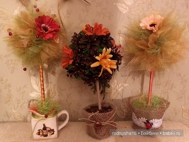 Нашептала осень золотая... Или как мы делали осенние топиарии (фото 10)