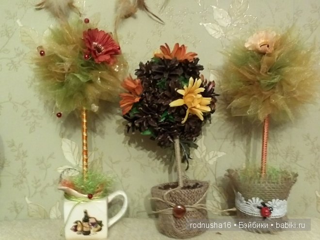 Нашептала осень золотая... Или как мы делали осенние топиарии (фото 9)