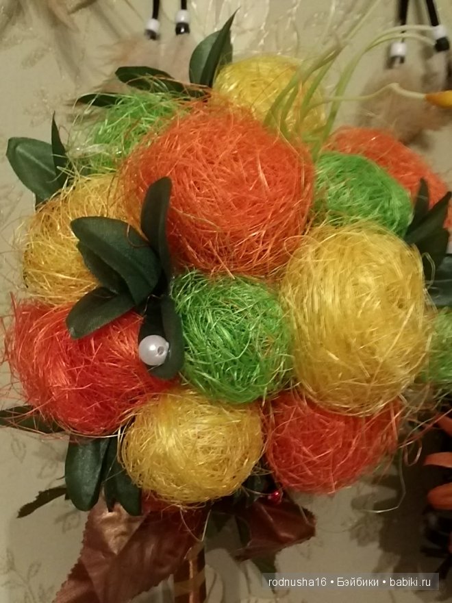 Нашептала осень золотая... Или как мы делали осенние топиарии