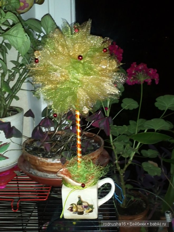 Нашептала осень золотая... Или как мы делали осенние топиарии (фото 7)