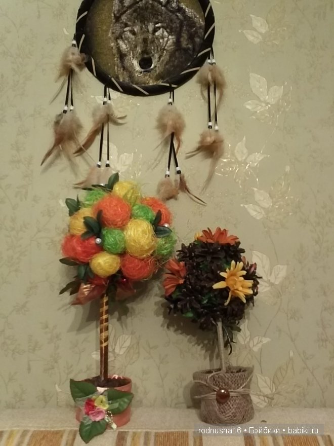 Нашептала осень золотая... Или как мы делали осенние топиарии