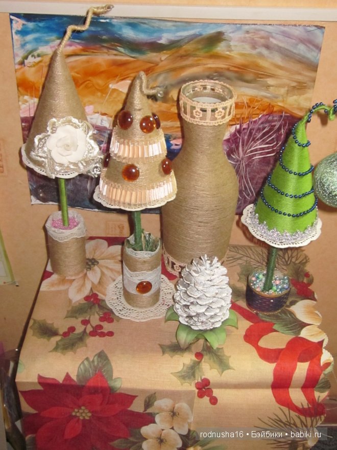 Новогодние хлопоты или как мы мастерили елки и вазы к празднику. Забирайте идеи
