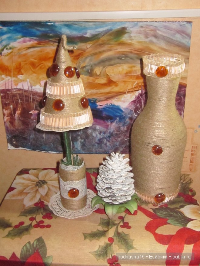 Новогодние хлопоты или как мы мастерили елки и вазы к празднику. Забирайте идеи (фото 8)