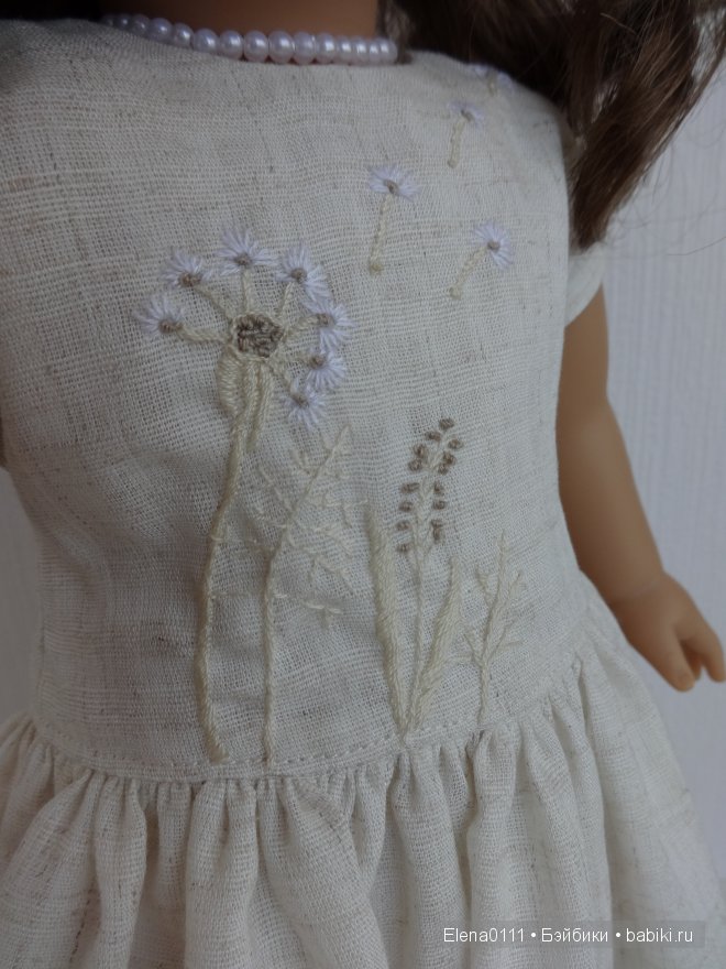 Новый наряд "Лён, хлопок, одуванчик..." для Ребекки. Rebecca American Girl