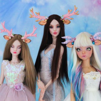 Оленяшки - мои новые рожки на кукол БЖД