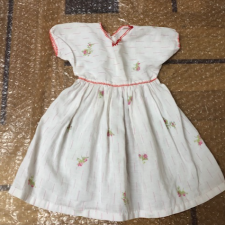 Платье хлопок для небольшой антикварной куклы