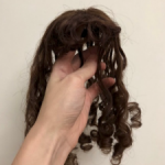 Парик для антикварной куклы, натуральные волосы