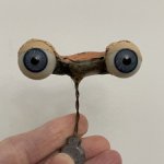 Стеклянные глазки на рокере для антикварной куклы