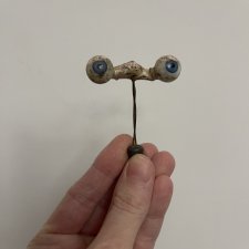 Стеклянные глазки на рокере для антикварной куклы