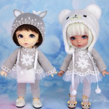 Олененок и Белый Мишка. Зимние мотивы в нарядах для Pukifee и Lati yellow