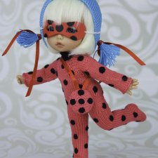 Набор одежды "Леди Баг" для пукифи, лати желтых