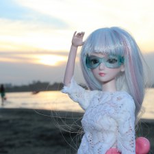 Проводили солнышко и встретили луну! Прогулка с куклой Звездой подиума 29 см