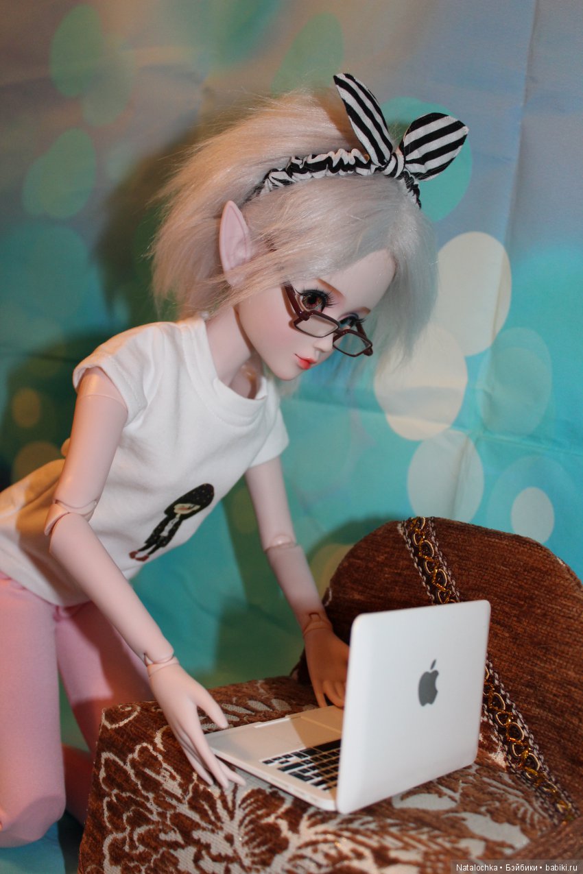 Анжелика стала эльфом - кукла Звезда подиума 5-ый молд ООАК 60 см (фото 4)