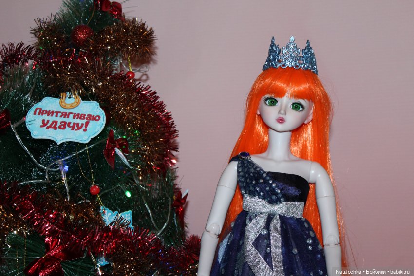Кукла Милли("звезда подиума" ООАК 11 молд 60 см) и Новый год (фото 2)