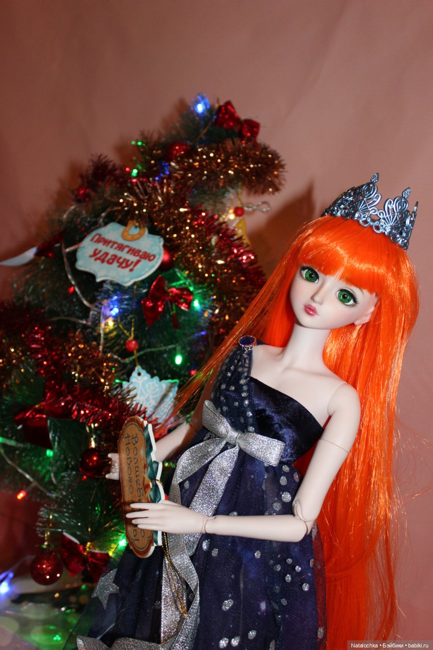 Кукла Милли("звезда подиума" ООАК 11 молд 60 см) и Новый год (фото 9)