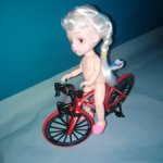 Скидка! Реалистичный металлический велосипед для маленьких кукол.