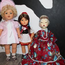 Результат реставрации трех винтажных кукол