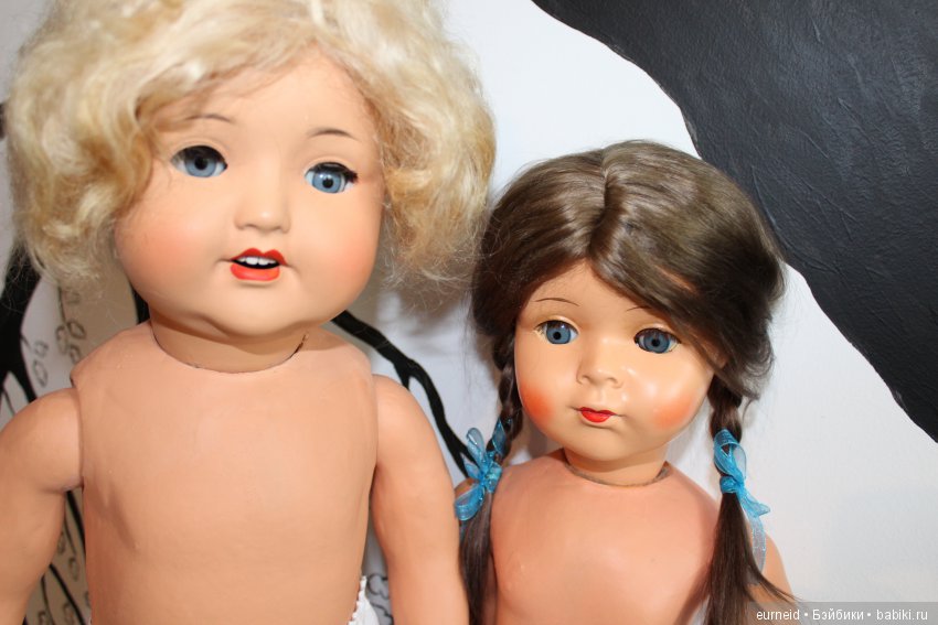 Результат реставрации трех винтажных кукол