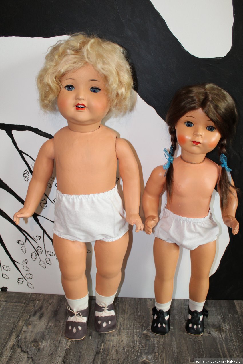 Результат реставрации трех винтажных кукол