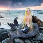 Авторская будуарная куколка-Сирена русалка