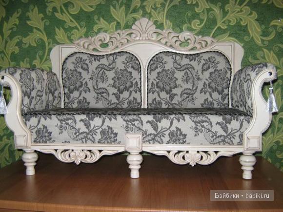 диван для куклы до 60 см.