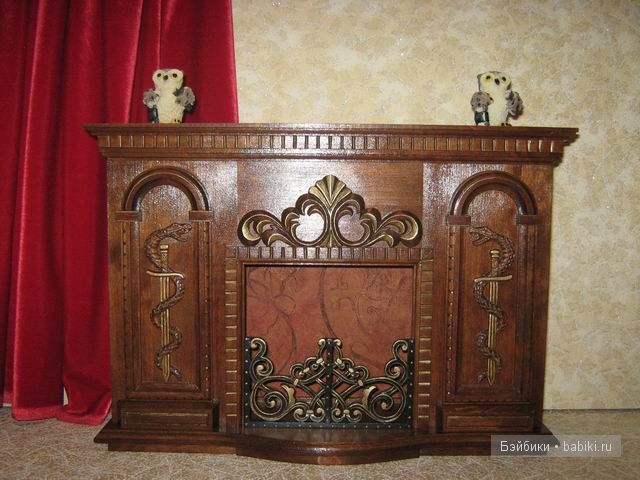 Эксклюзивная кукольная мебель - камин,нашей авторской работы