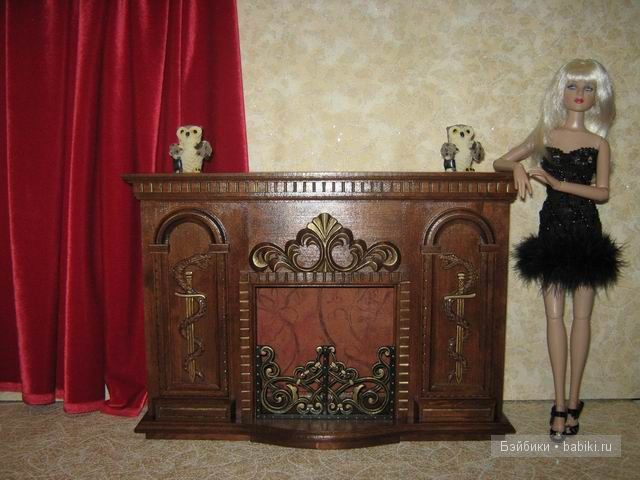 Эксклюзивная кукольная мебель - камин,нашей авторской работы