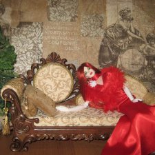 Кушетка для куклы масштаб 1/4