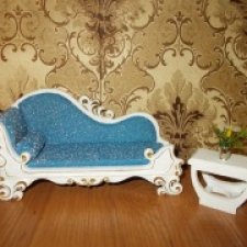 Эксклюзивный диванчик для кукол Бжд от 13 до 15 см