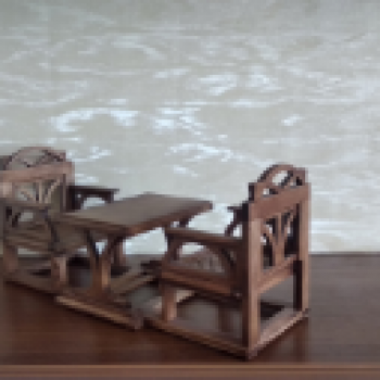 Комплект тет -а -тет из натурального дерева