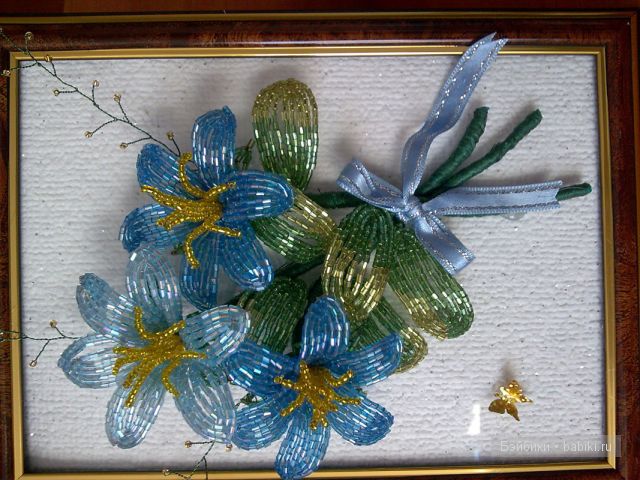 голубые цветочки