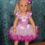 Дубль ДВА, одежда для кукол из остатков ткани. Юбка-американка, топик и повязка на голову