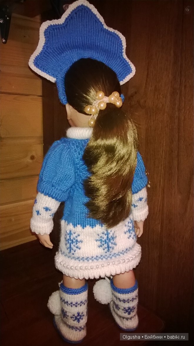 Костюм снегурочки для нашей Снегурочки, куклы Готц (фото 3)