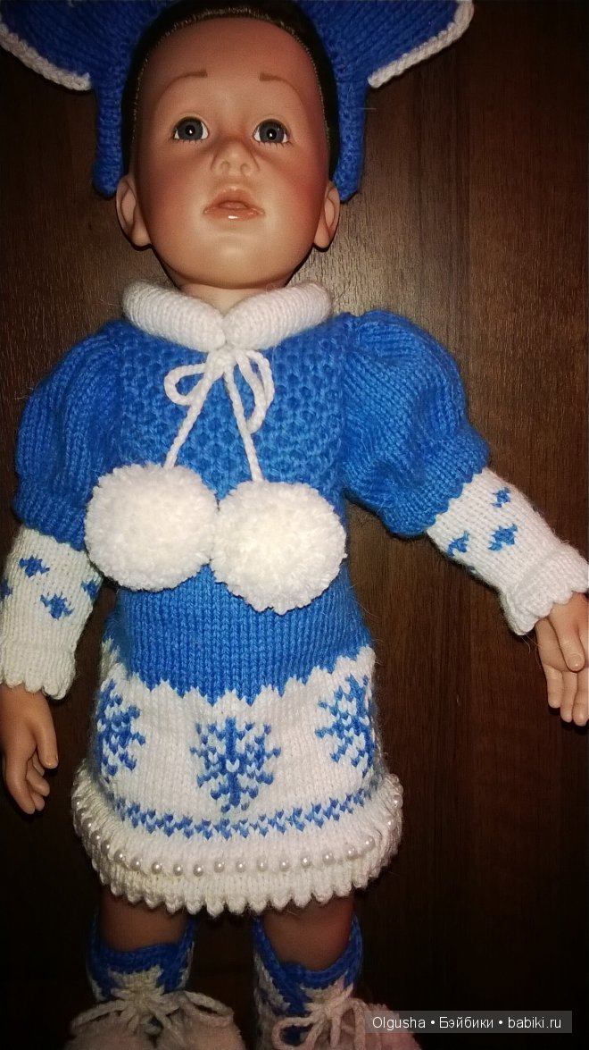 Костюм снегурочки для нашей Снегурочки, куклы Готц (фото 2)