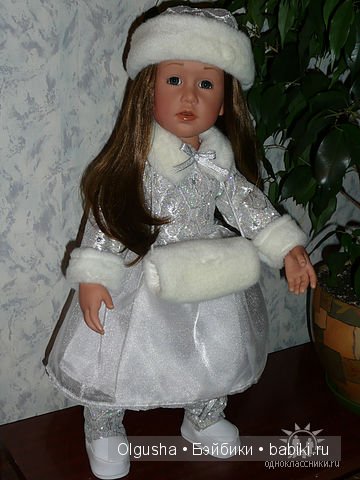 Костюм снегурочки для нашей Снегурочки, куклы Готц (фото 8)