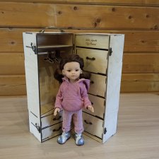 Переносная гардеробная для куклы ростом 25-34 см
