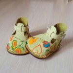 Комбинированные сандалики для кукол Готц 50 см.