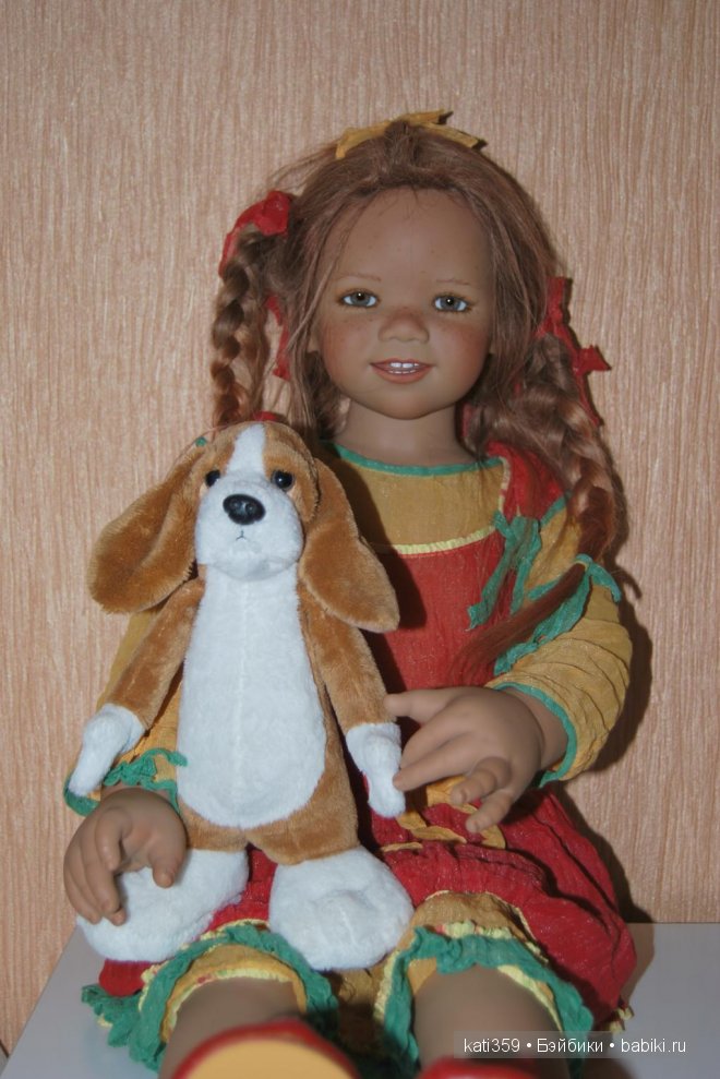 Прекрасная малышка Тиви от Annette Himstedt и ее питомец, померанский шпиц Бонечка (фото 2)