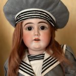 Антикварная ранняя кукла Вильгельмина Kestner литерная серия Long Face. 63 cm