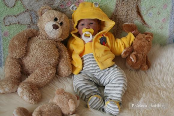 Кукла реборн Бу - маленький медвежонок