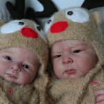 Мои маленькие олени спешат поздравить всех с наступающим Новым годом!