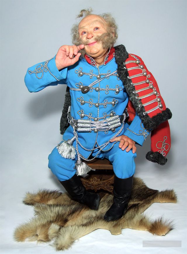 Гусар, авторская кукла Наталии Зотовой